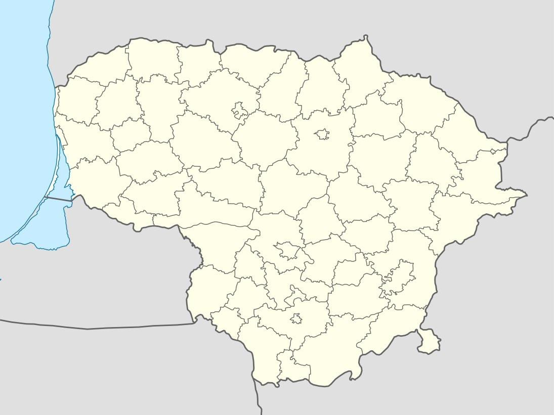 નકશો લિથુઆનિયા વેક્ટર