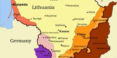 નકશો kaunas લિથુઆનિયા